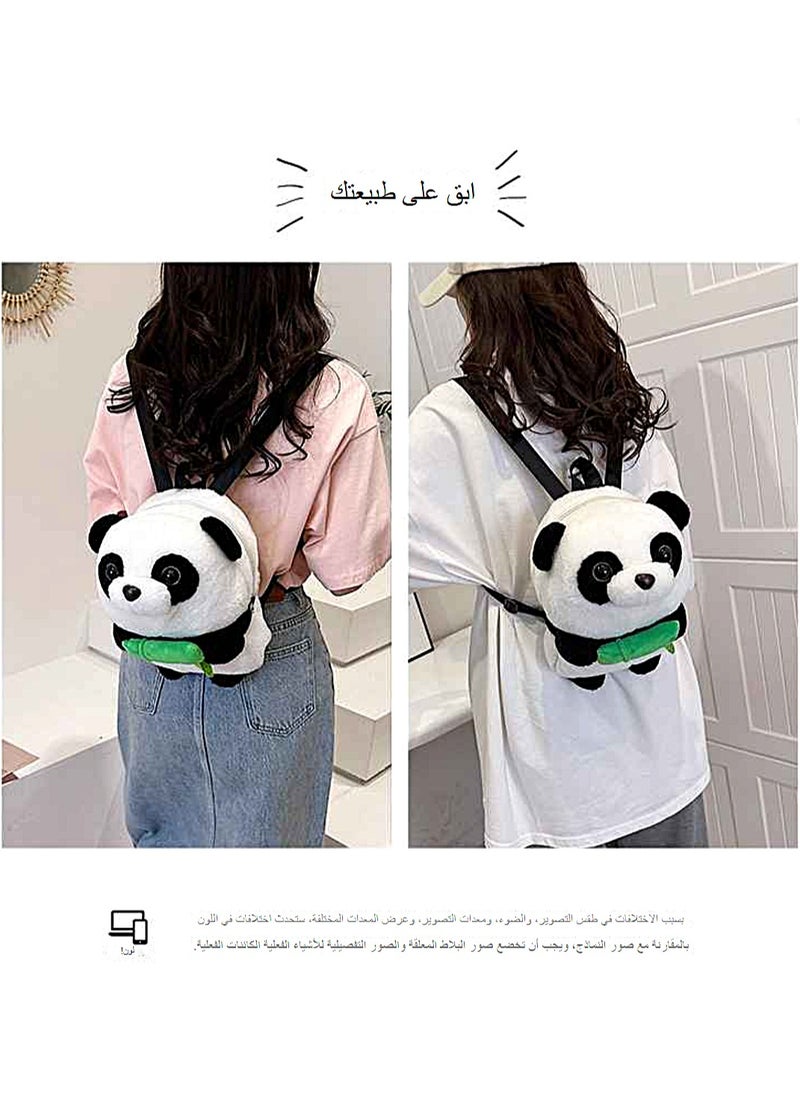Cute plush panda backpack with high-quality fabric that is soft and durable. Perfectly sized, multi-pocket design. Cute panda shape with adjustable shoulder straps. It's both a practical backpack and a great gift for shopping, traveling, and more. Choose it and enjoy quality, fashion and convenience.