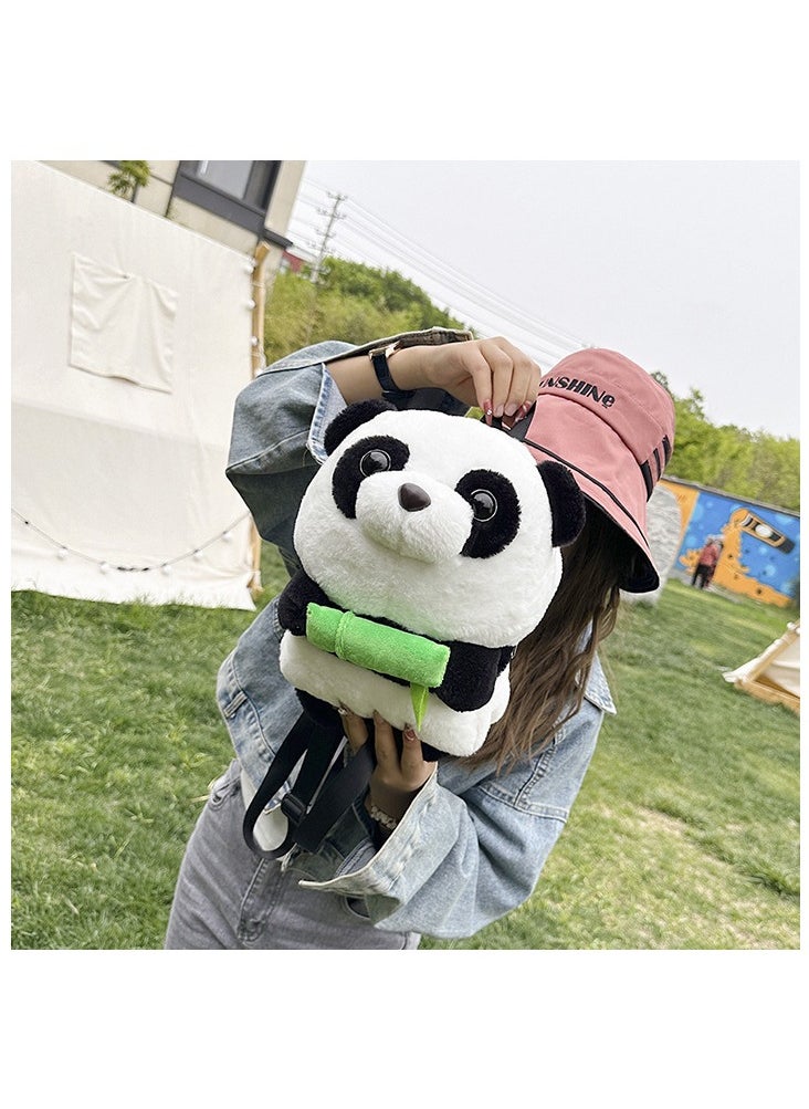 Cute plush panda backpack with high-quality fabric that is soft and durable. Perfectly sized, multi-pocket design. Cute panda shape with adjustable shoulder straps. It's both a practical backpack and a great gift for shopping, traveling, and more. Choose it and enjoy quality, fashion and convenience.
