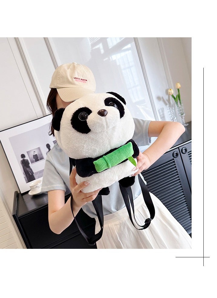 Cute plush panda backpack with high-quality fabric that is soft and durable. Perfectly sized, multi-pocket design. Cute panda shape with adjustable shoulder straps. It's both a practical backpack and a great gift for shopping, traveling, and more. Choose it and enjoy quality, fashion and convenience.