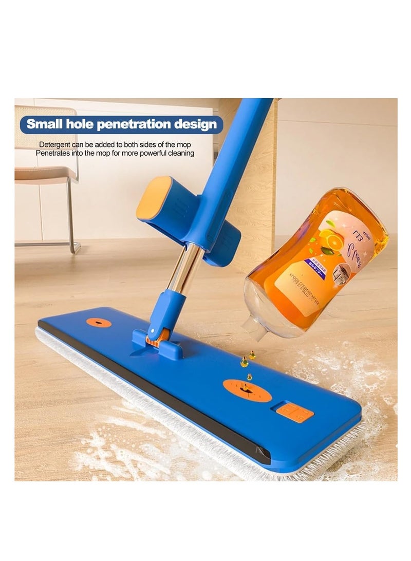 KASTWAVE Large Flat Mop, Premium Flat Mop and Bucket Set, Microfiber Mop, 360° Rotatable Adjustable Cleaning Mop, with 6 Washable Microfiber Pads, Wall Mop for Washing Wall, Compact&Lightweight Cleaning System - Image 3