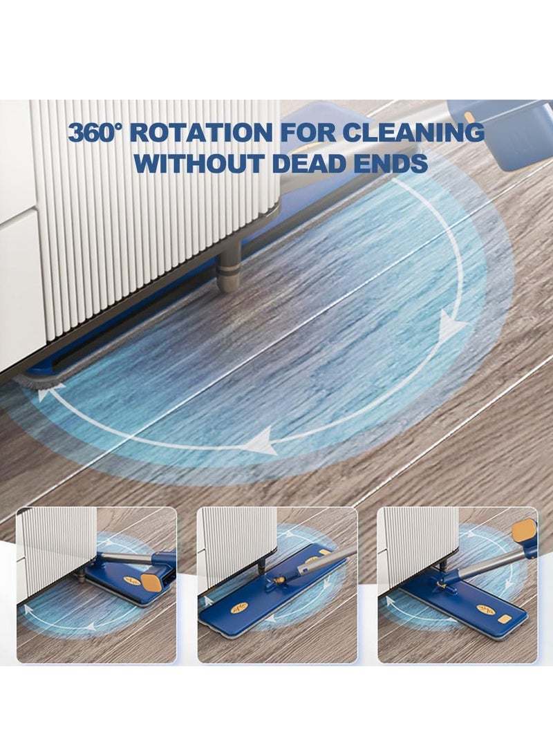 KASTWAVE Large Flat Mop, Premium Flat Mop and Bucket Set, Microfiber Mop, 360° Rotatable Adjustable Cleaning Mop, with 6 Washable Microfiber Pads, Wall Mop for Washing Wall, Compact&Lightweight Cleaning System - Image 4
