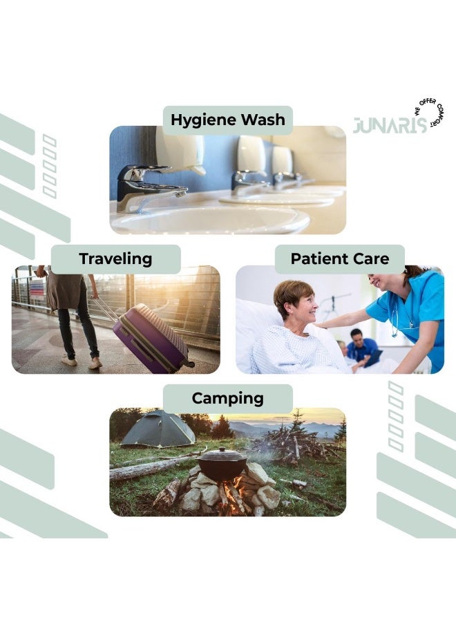 JUNARIS Portable Bidet For Travel Shattaf Set | Portable Shattaf Rechargeable Travel Camping Bidet Shower Sprayer (Plastic Bag 3.5L Foldable) with Traveling Bag – Traveler’s Shattaf Kit, USB Rechargeable, 1.2m Hose - Image 5