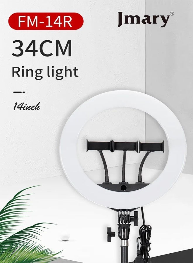 Jmary FM-14R Photography Light 14-inch Live Streaming Ring Light Photography LED Fill Light - Image 2