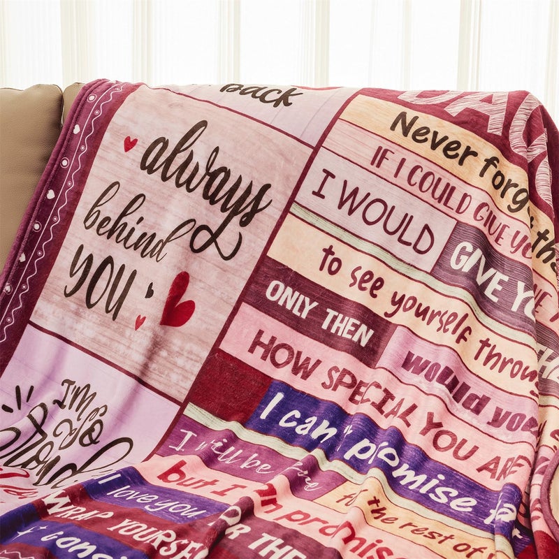 Mom to Daughter Skin-friendly Bedding Blanket Christmas Valentine's Day Teen Girl Gift (60 "x 80", 150x200cm) - Image 3