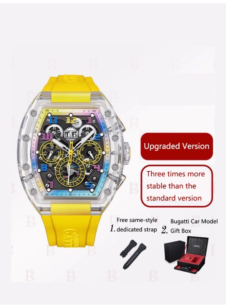 Bugatti Men's Fully Automatic Mechanical Watch Limited Edition Trendy Fashion Sports Night Light Watch - Image 1