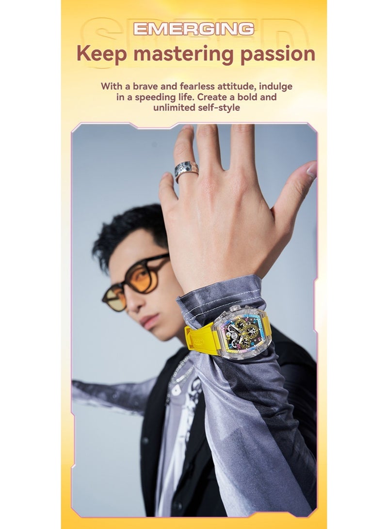 Bugatti Men's Fully Automatic Mechanical Watch Limited Edition Trendy Fashion Sports Night Light Watch - Image 5