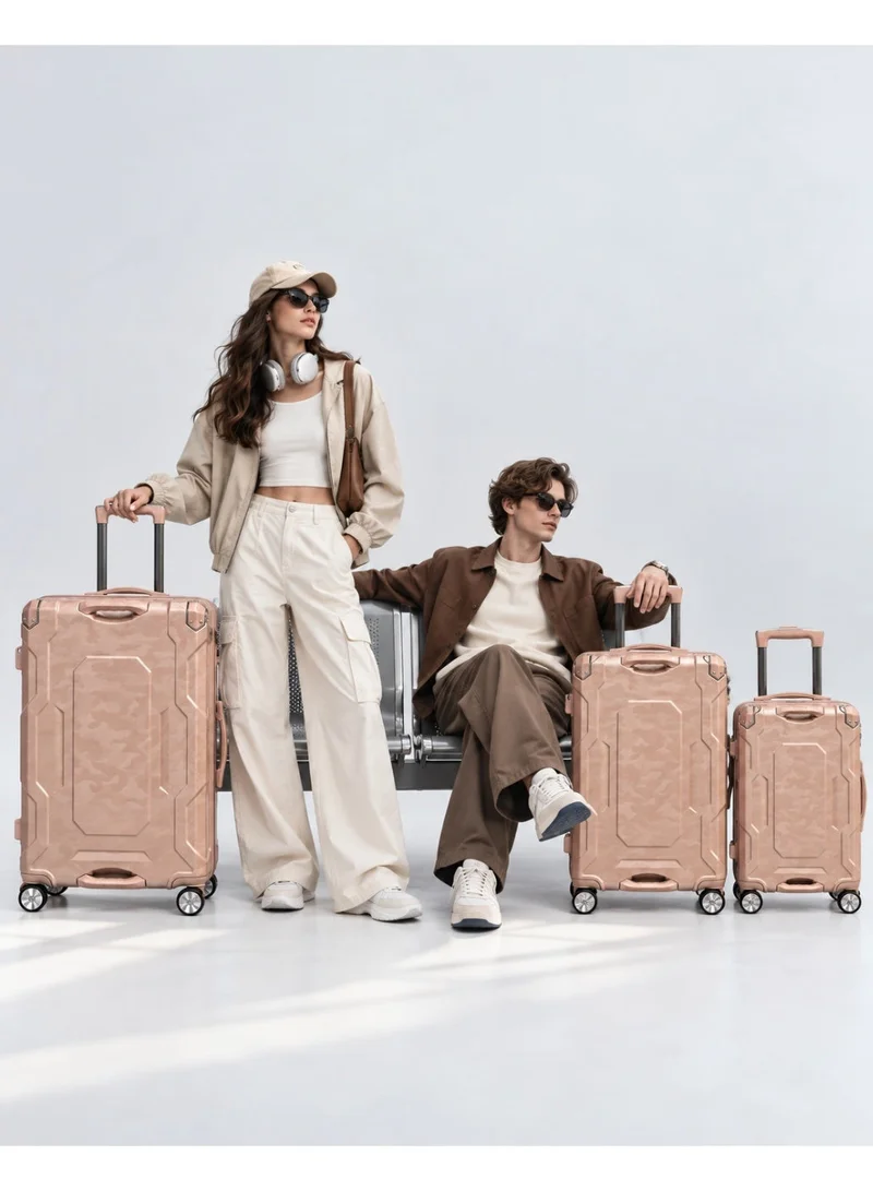 Waf Polycarbonate Luggage Set 20/24/28 Inch with Cup  Holder, stylish Design, 360° Spinner Wheels & Telescopic Handle a