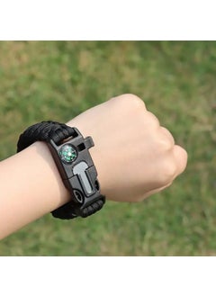 Buffer ® 5 in 1 Multi-Function Survival Bracelet with Compass, Whistle, Flint and Umbrella Rope  - Image 5