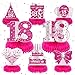 Yoirrat 8Pcs Hot Pink 18th Birthday Party Decorations Girls Happy 18th Birthday Table Honeycomb Centerpieces for Table Decor Pink 18th Birthday Table Decorations Topper for Gilrs 18th Party Supplies - Image 3
