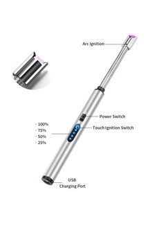 Generic Rechargeable Electric Lighter with Safety Switch, Long Windproof Flameless Electronic Lighter for Candles, Grill, Gas Stove, Kitchen, Camping  - Image 4