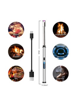 Generic Rechargeable Electric Lighter with Safety Switch, Long Windproof Flameless Electronic Lighter for Candles, Grill, Gas Stove, Kitchen, Camping  - Image 3