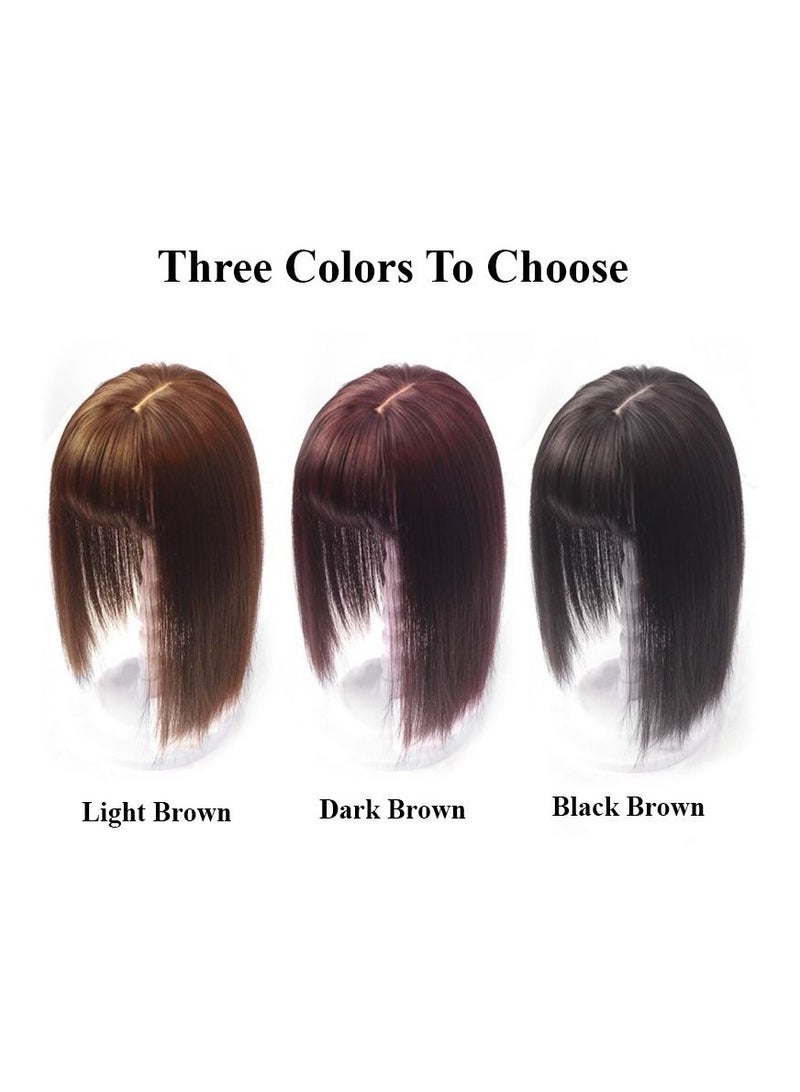 إستيل غطاء شعر للسيدة مزود بغطاء من الألياف المقاومة للحرارة وغطاء من الألياف المقاومة للحرارة يزيد بياضًا من حجم الشعر ويظهر بشكل طبيعي بني غامق - Image 3