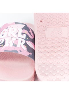 CUBS Girl Power Print Everyday Wear Eco-Friendly Pvc Slides For Girls Lightweight Easy To Wash And Anti-Slip Soles  - Image 4