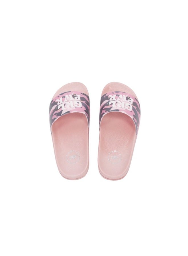 CUBS Girl Power Print Everyday Wear Eco-Friendly Pvc Slides For Girls Lightweight Easy To Wash And Anti-Slip Soles - Image 2