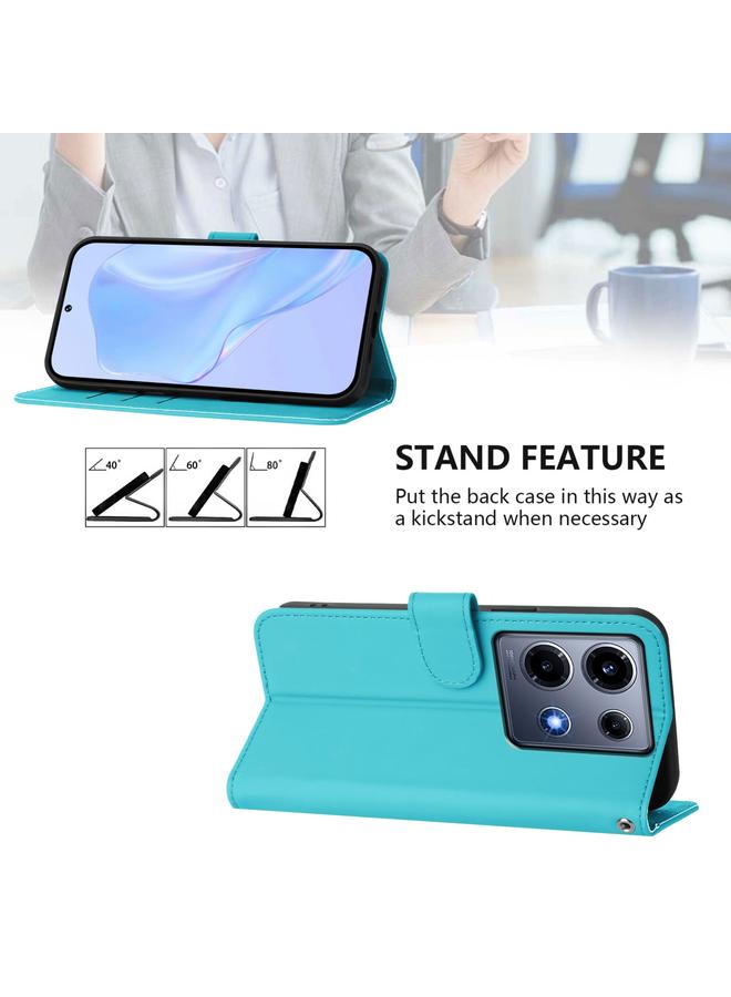 Zaboon Case For Infinix Note 30 VIP Skin Feel Solid Color Leather Phone Case with Lanyard - Image 3