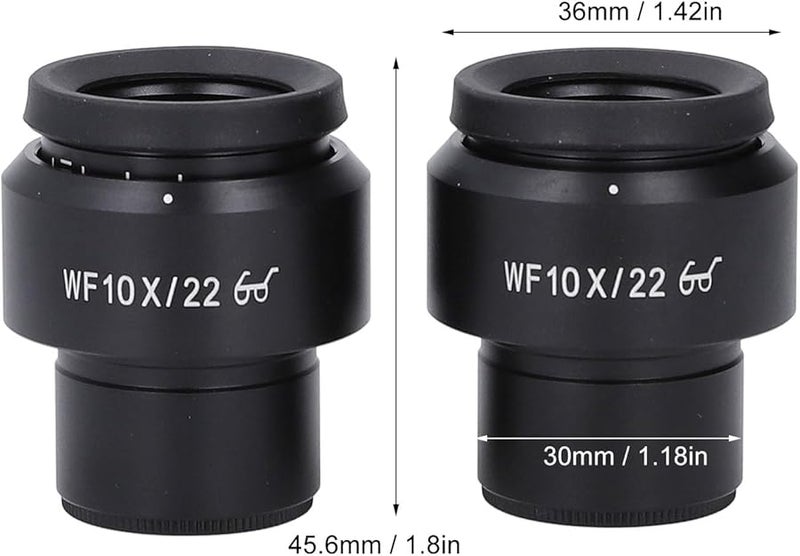 KP WF10X Microscope Eyepiece 10X Wide Field Optical Lens 22mm High Eye Spot Diopter Adjustment 30mm Mount - Image 3