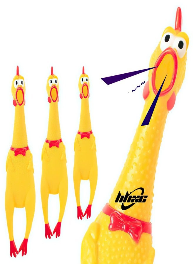 Cielasis HHXC 15 Inch Large Rubber Chicken,Screaming Chicken Dog Toys,Yellow Rubber Squawking Chicken,Squeaky Chicken Toys,Prank Noise Maker Parties, Pranks, Practical Jokes - Image 3