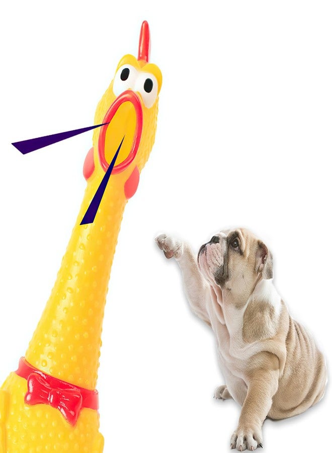 Cielasis HHXC 15 Inch Large Rubber Chicken,Screaming Chicken Dog Toys,Yellow Rubber Squawking Chicken,Squeaky Chicken Toys,Prank Noise Maker Parties, Pranks, Practical Jokes - Image 2