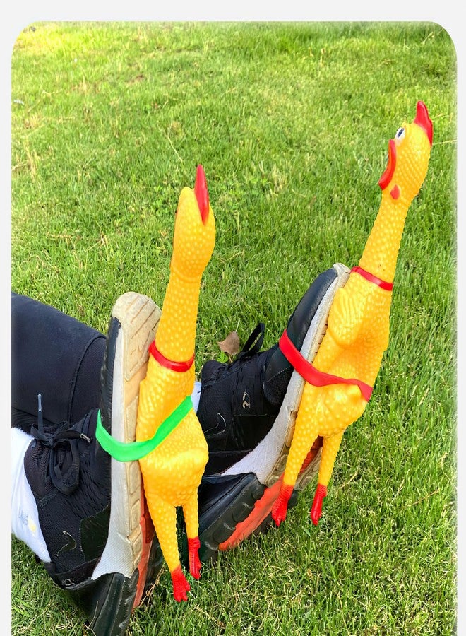 Cielasis HHXC 15 Inch Large Rubber Chicken,Screaming Chicken Dog Toys,Yellow Rubber Squawking Chicken,Squeaky Chicken Toys,Prank Noise Maker Parties, Pranks, Practical Jokes - Image 4