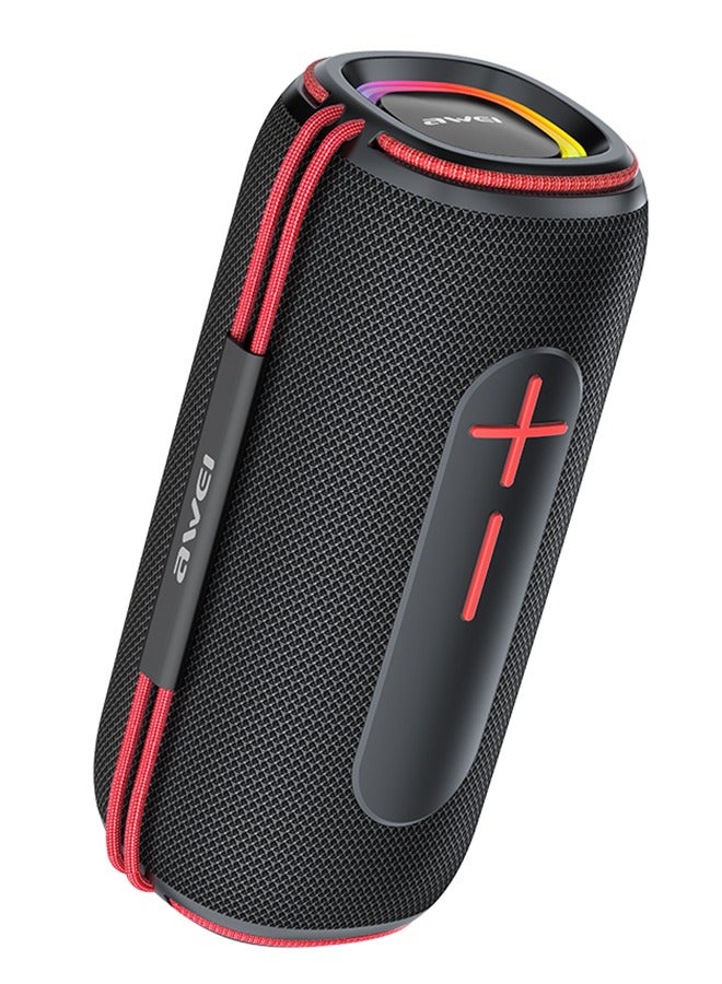 Awei Portable Bluetooth Speaker, 360 degree surround sound, IPX5 waterproof, supports TWS tandem, 10W dual speakers, long 2400mAh battery life - Great for outdoor parties, camping, beach and home use - High-performance sound system, high value and good sound quality - Image 1