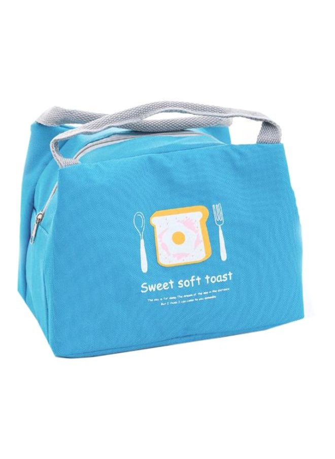 Generic Printed Insulated Thermal Lunch Bag Blue/Grey/Yellow 21x17x15cm  - Image 1