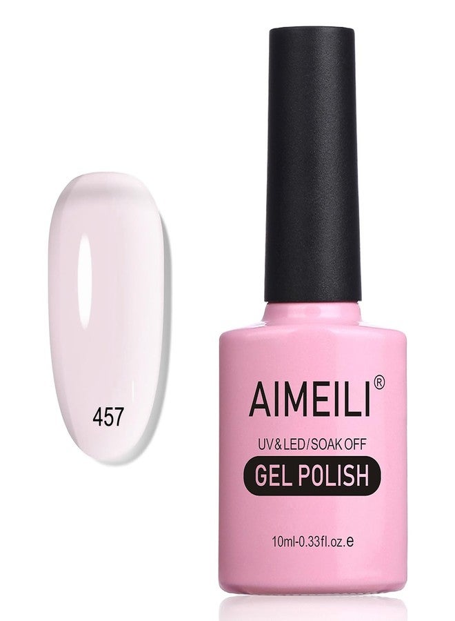 AIMEILI Nude Gel Nail Polish Translucent Nail, Cruelty Free, Vegan, Hema Free, Soak Off U V LED Nail Art - (457) 10ml - Image 1