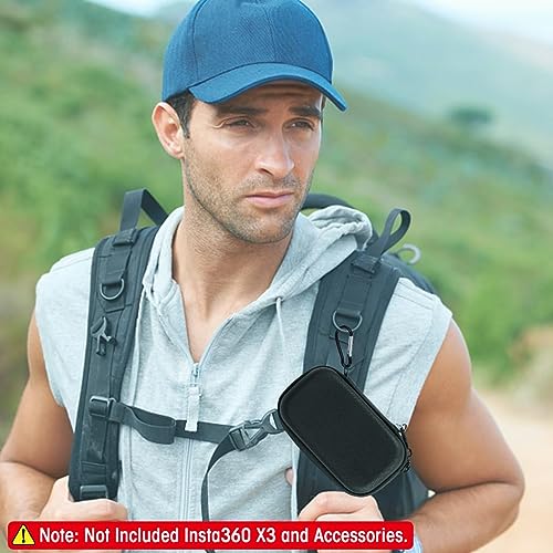 Careflection Storage Bag for Insta360 X3/One X3, Waterproof Dustproof Carry case Double Layer Hand Carrying Box Portable Safe Travel Protector Bag Fits for Data Cable, Sticky Lens Guards, Covers (Handy) - Image 4
