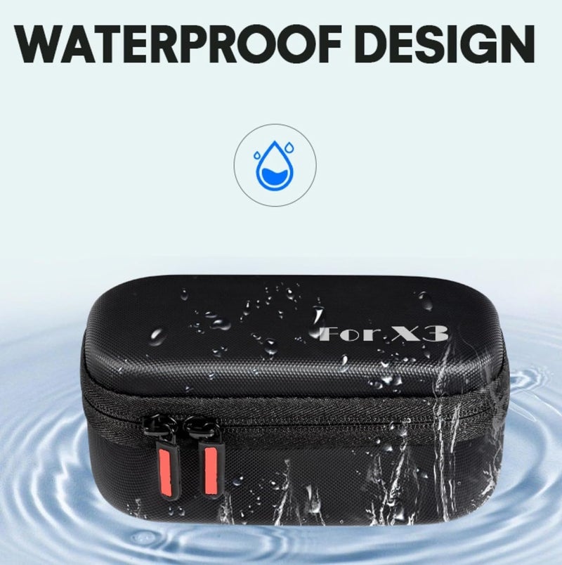 Careflection Storage Bag for Insta360 X3/One X3, Waterproof Dustproof Carry case Double Layer Hand Carrying Box Portable Safe Travel Protector Bag Fits for Data Cable, Sticky Lens Guards, Covers (Handy) - Image 2