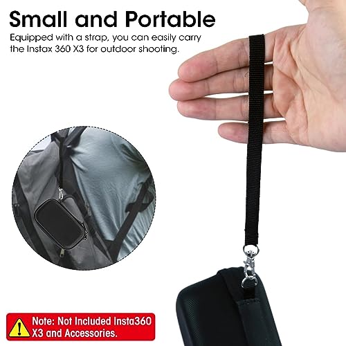 Careflection Storage Bag for Insta360 X3/One X3, Waterproof Dustproof Carry case Double Layer Hand Carrying Box Portable Safe Travel Protector Bag Fits for Data Cable, Sticky Lens Guards, Covers (Handy) - Image 5