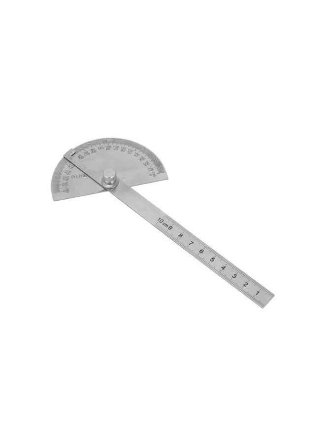 PROMASS Angle Finder Protractor 180° Stainless Steel 100mm Swing Arm Precision Scale Woodworking Ruler  - Image 1