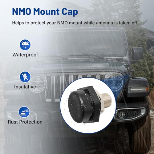 Anina NMO to UHF Female SO-239 Connector NMO Mount Assembly with Cover PL259 Adapter Short Type for VHF/UHF/Ham Radio Mobile Dual Band Antenna 5/8 Inch Mounting Hole 1 Inch Stud - Image 4