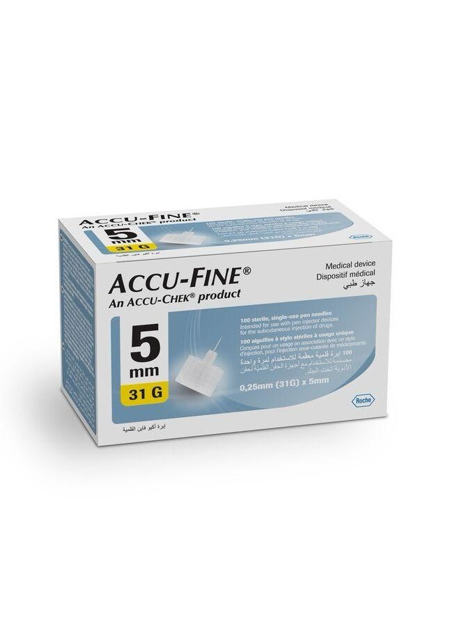 Accu-Fine Insulin Pen Needle 31GX5MM 100s 