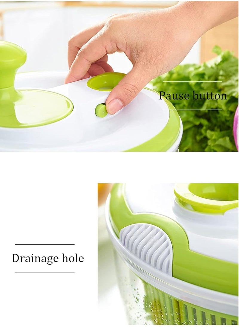 JAJEEK Dryer Salad Spinner 5L – Lettuce Spinner with Lid Lock, Rotary Handle, Quick Dry Off for Vegetables, Quick Food Prep, Kitchen Rotate for Efficient Drying  - Image 3