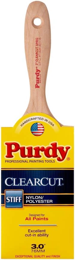 Purdy 144380130 Clearcut Series Sprig Flat Trim Paint Brush 3 inch - Image 1