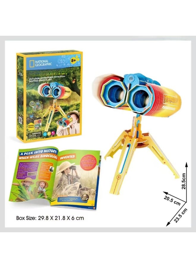 NATIONAL GEOGRAPHIC Binoculars Jigsaw Puzzle – 49-Piece DIY Model Kit for Kids and Adults, Tool-Free Assembly, Enhances Patience and Dexterity, Perfect Display Size for Desk Decor - Image 3