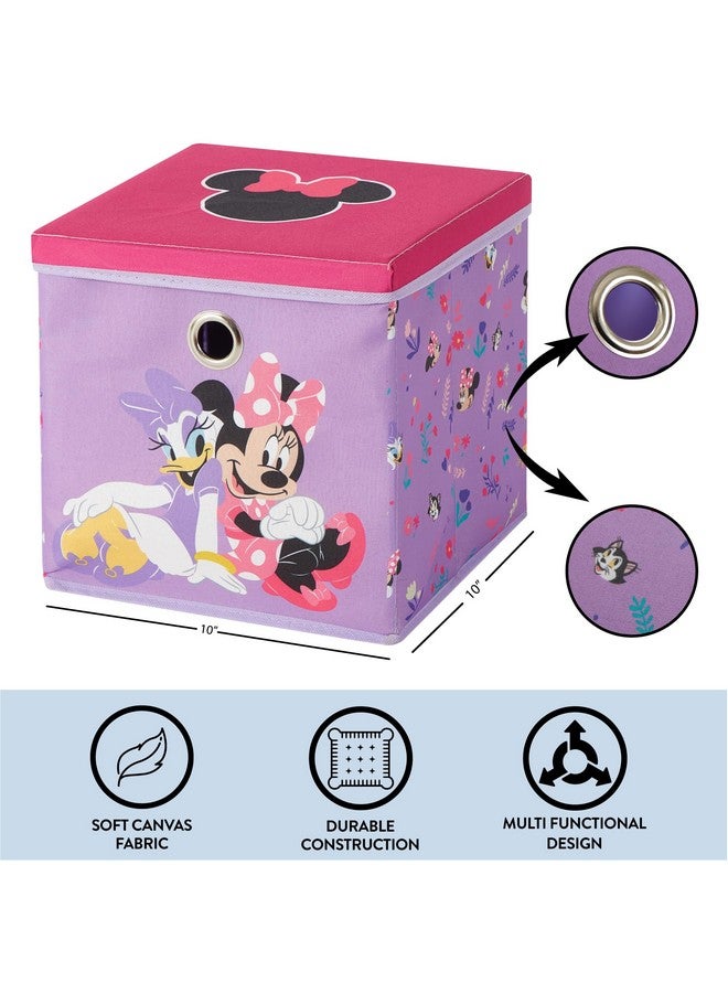 Idea Nuova فكرة جديدة صندوق تخزين قماش قابل للطي من ديزني ميني ماوس، سلة تنظيم 10 بوصات مع غطاء لغرفة النوم، غرفة اللعب، والخزانة - Image 4
