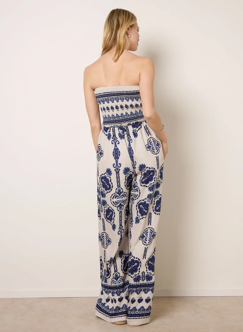 بلو فانيلا Tribal Print Jumpsuit
