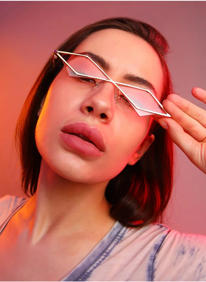 Haute Sauce The Diamond Geometrical Sunglasses