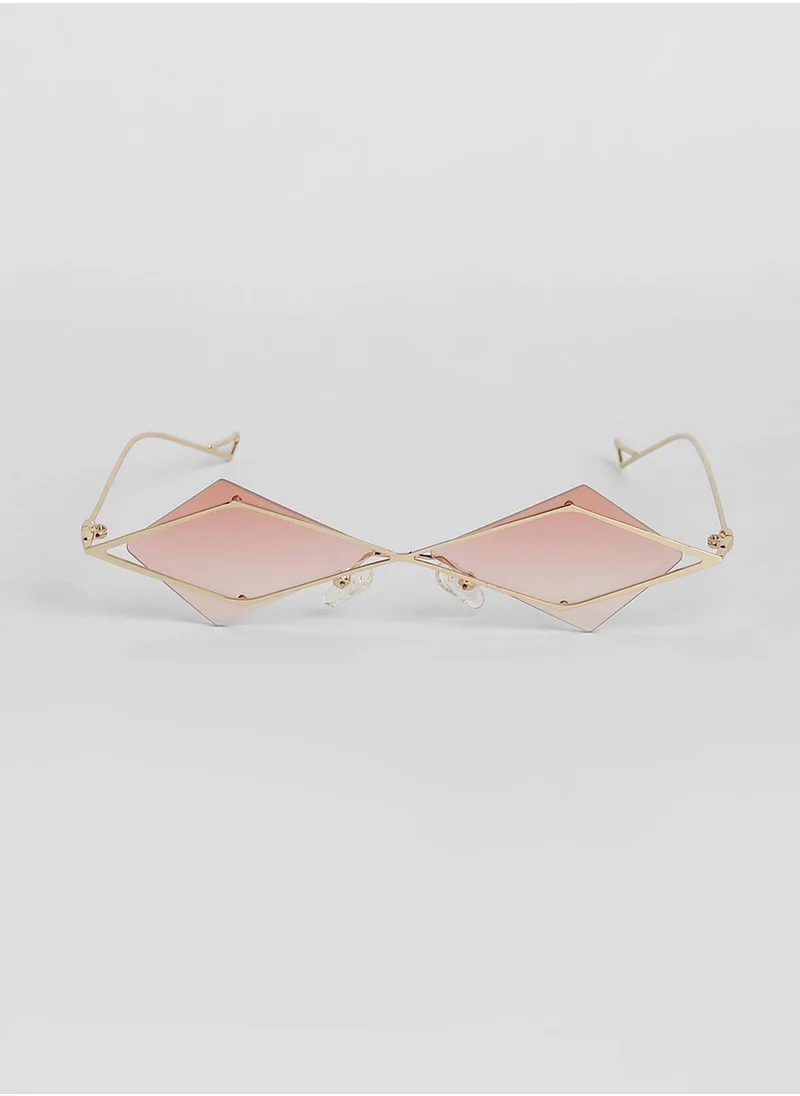 Haute Sauce The Diamond Geometrical Sunglasses