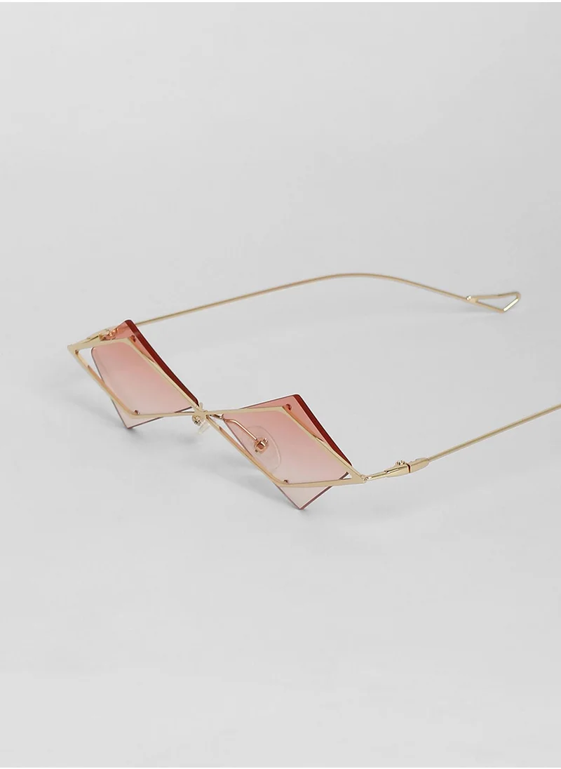 Haute Sauce The Diamond Geometrical Sunglasses
