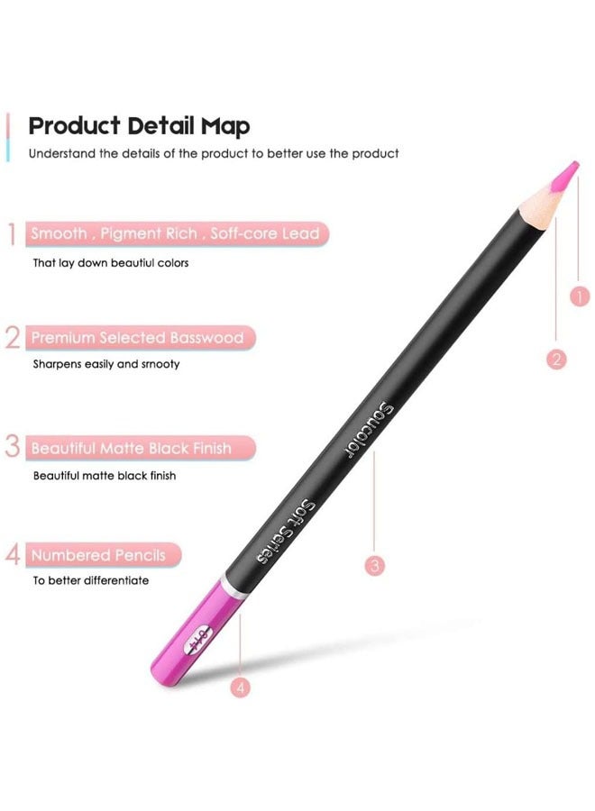 72 Colored Pencil Set，3.3mm Rich Pigment Soft Core，72-Color Artist and  kids Sketching Drawing Pencils Art Craft Supplies, Gift for Adults Kids Beginners - Image 3