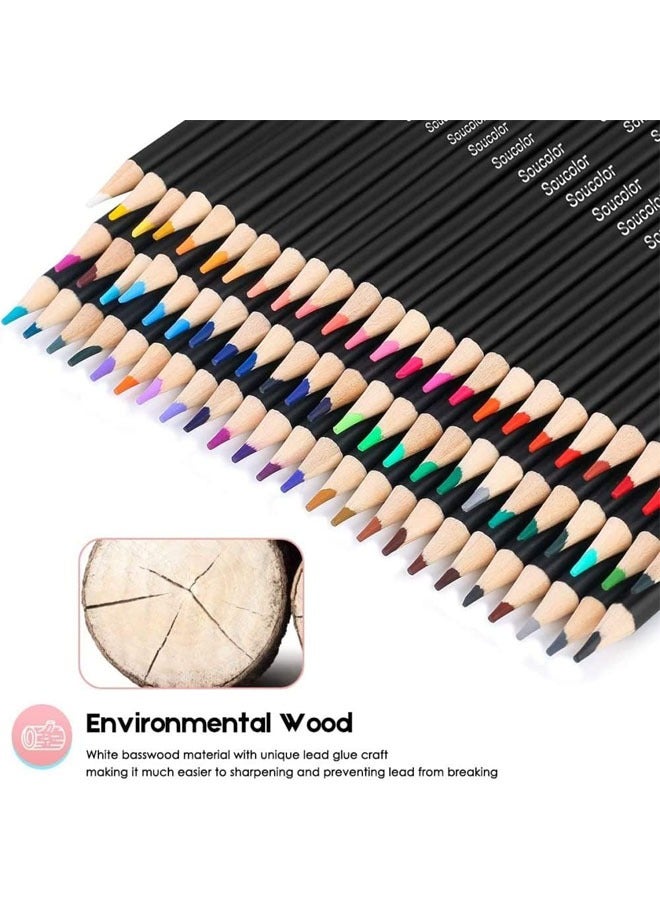 72 Colored Pencil Set，3.3mm Rich Pigment Soft Core，72-Color Artist and  kids Sketching Drawing Pencils Art Craft Supplies, Gift for Adults Kids Beginners - Image 2