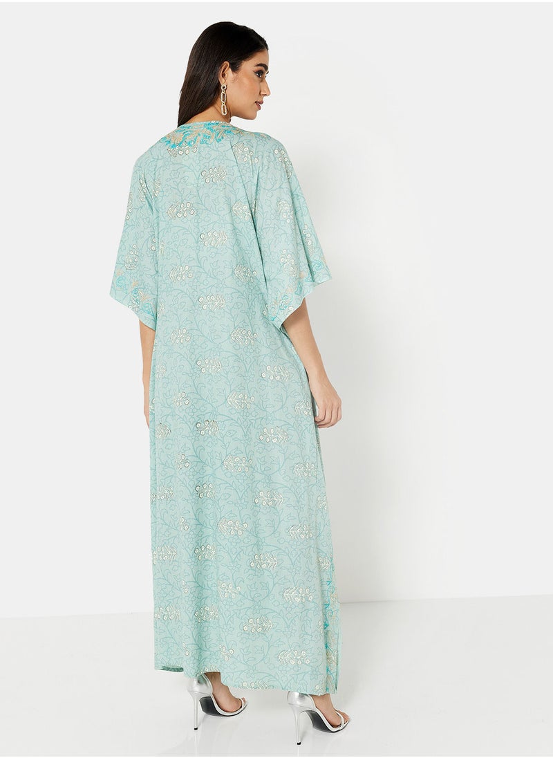ARABIAN CLOSET EMBROIDERED KAFTAN  - Image 2