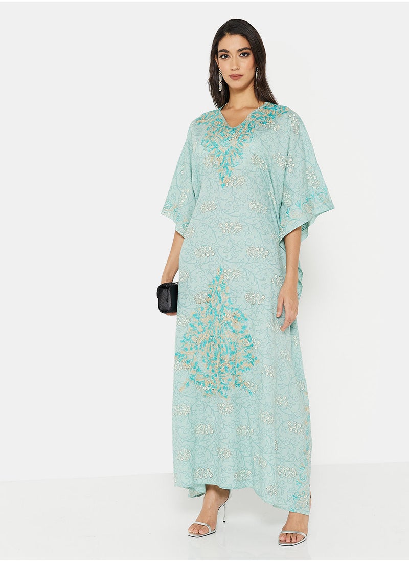 ARABIAN CLOSET EMBROIDERED KAFTAN  - Image 5