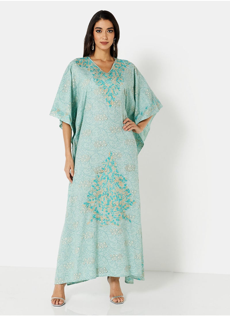 ARABIAN CLOSET EMBROIDERED KAFTAN  - Image 1