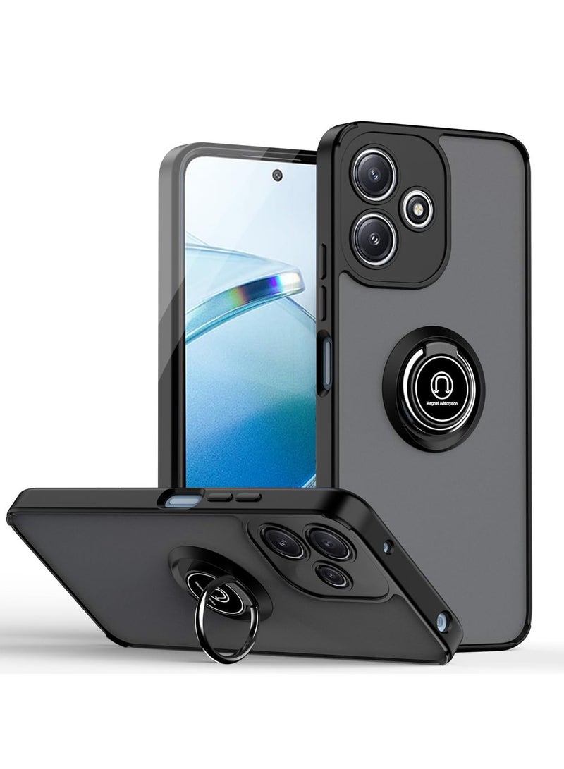 تنطبق على ريدمي 125G الهاتف المحمول حالة الغطاء ، 360 درجة قوس الدورية خاتم + دعم المغناطيسي سيارة قوس + الترا رقيقة الكمبيوتر تبو صدمة برهان الهاتف المحمول حالة ، تنطبق على ريدمي 125G ، أسود