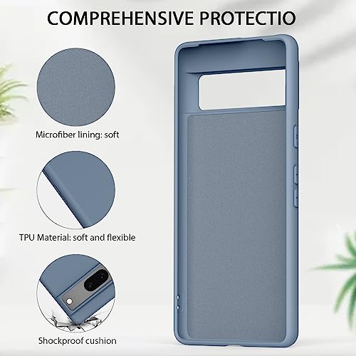 Tobfit Tpu Case For Google Pixel 7, Soft Protective Shockproof Phone Cover, Durable Anti-Scratch Smart Phone Case For Women Men, Blue - Image 2