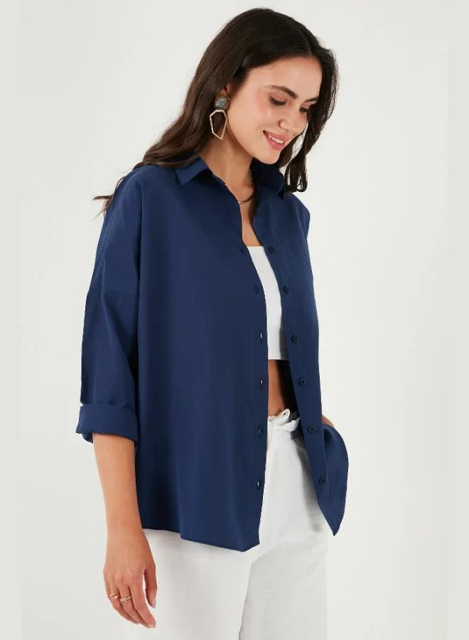 Lela Lela Cotton Blend Regular Fit Shirt Women's SHIRT 6772418