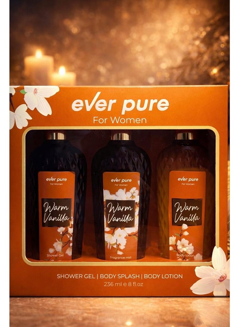 Warm Vanilla Shower Gel + Fragrance Mist + Body Lotion 236ML