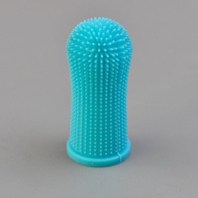 Generic Pet Silicone Finger Toothbrush for Dogs Blue 